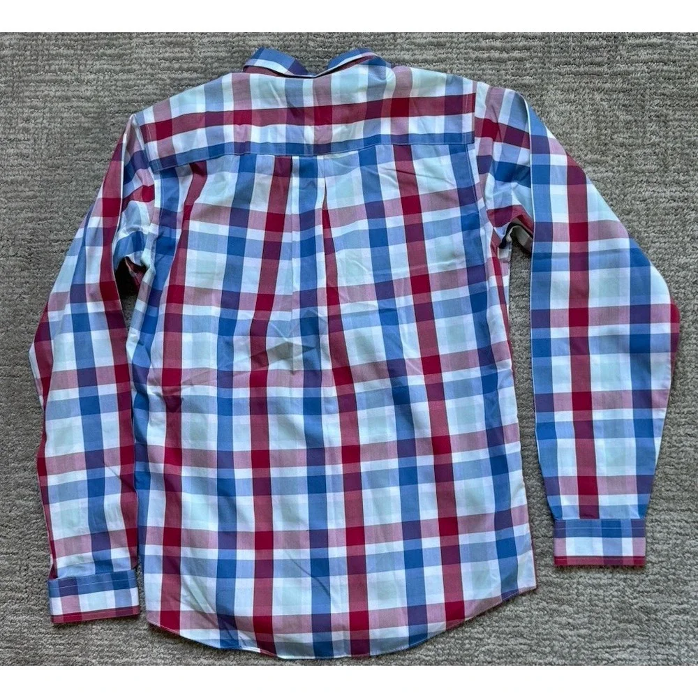 BROOKS BROTHERS BOYS Button Down  No Iron  Shirt‎  Plaid Size Large